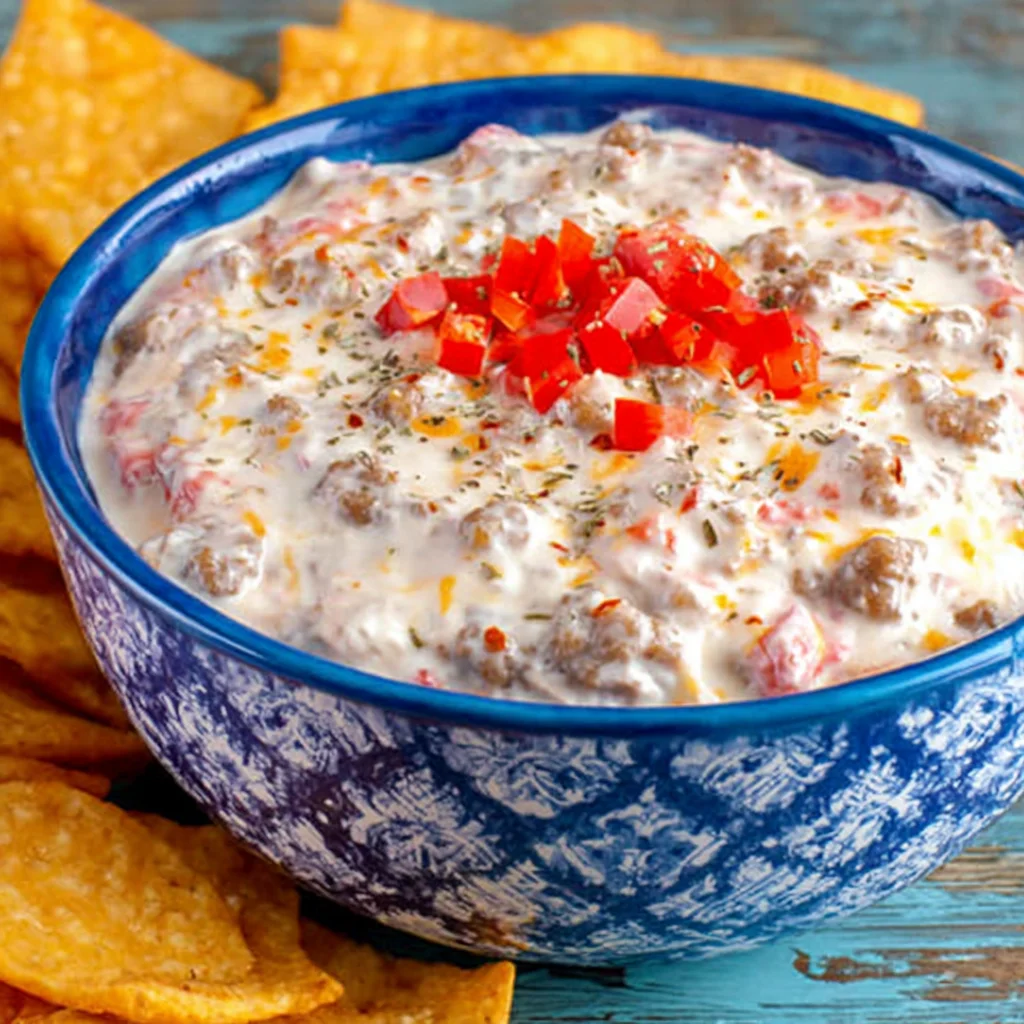 3-Ingredient Sausage Cream Cheese Dip