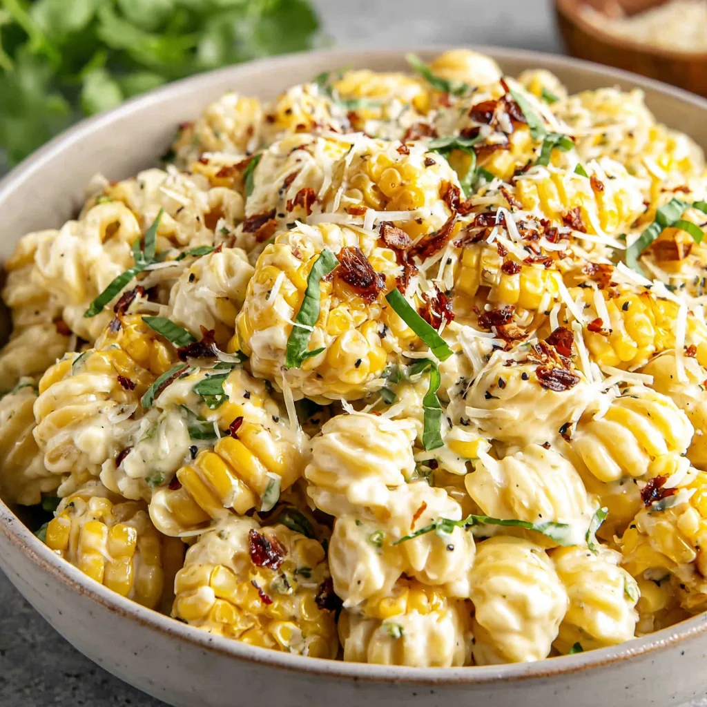 Creamy Street Corn Pasta Salad: A Summertime Delight