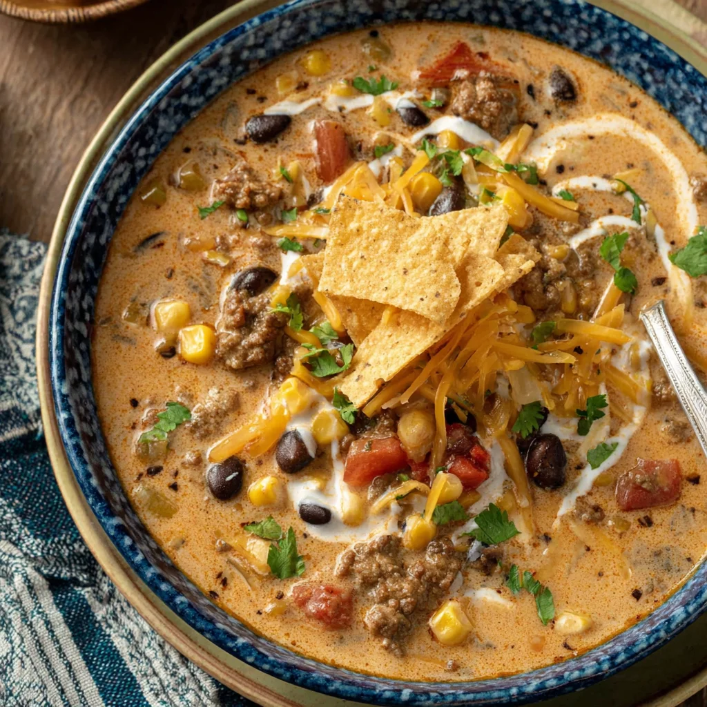 Creamy Taco Soup: A Flavor Explosion in Every Bowl
