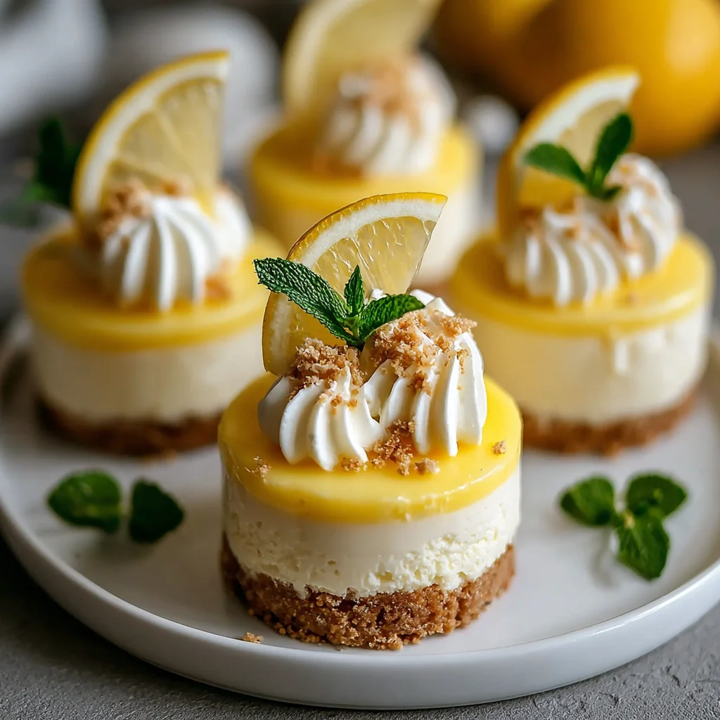 Mini Lemon Cheesecakes: A Zesty Delight
