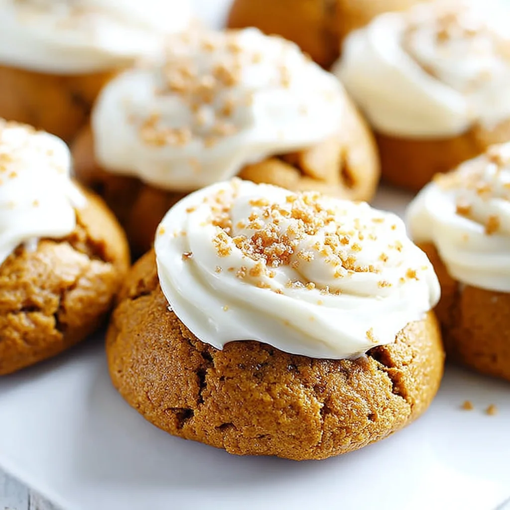 Pumpkin Cookies with Creamy Frosting