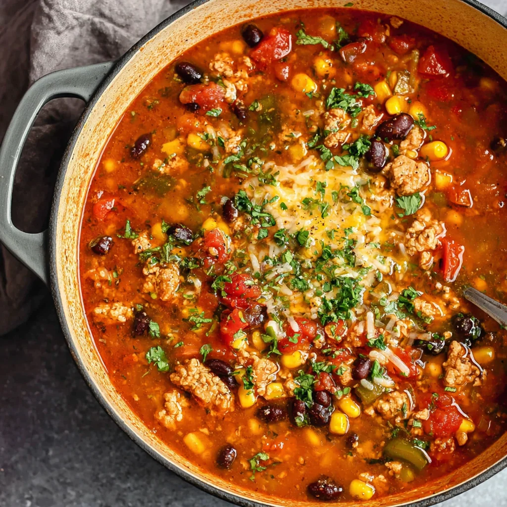 Turkey Taco Soup: A Flavorful Fiesta in a Bowl