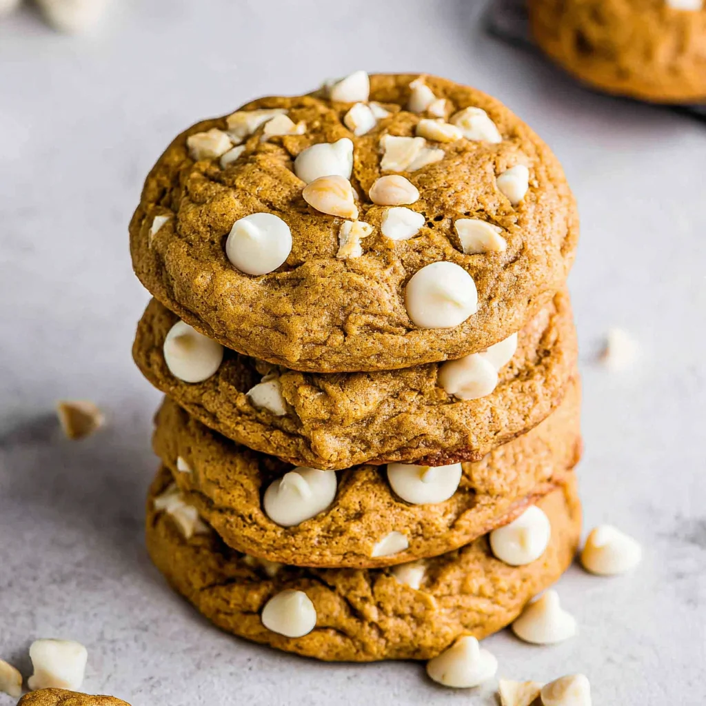 White Chocolate Chip Pumpkin Cookies: A Fall Baking Delight