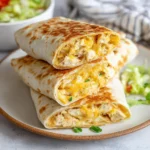 cheesy garlic chicken wraps