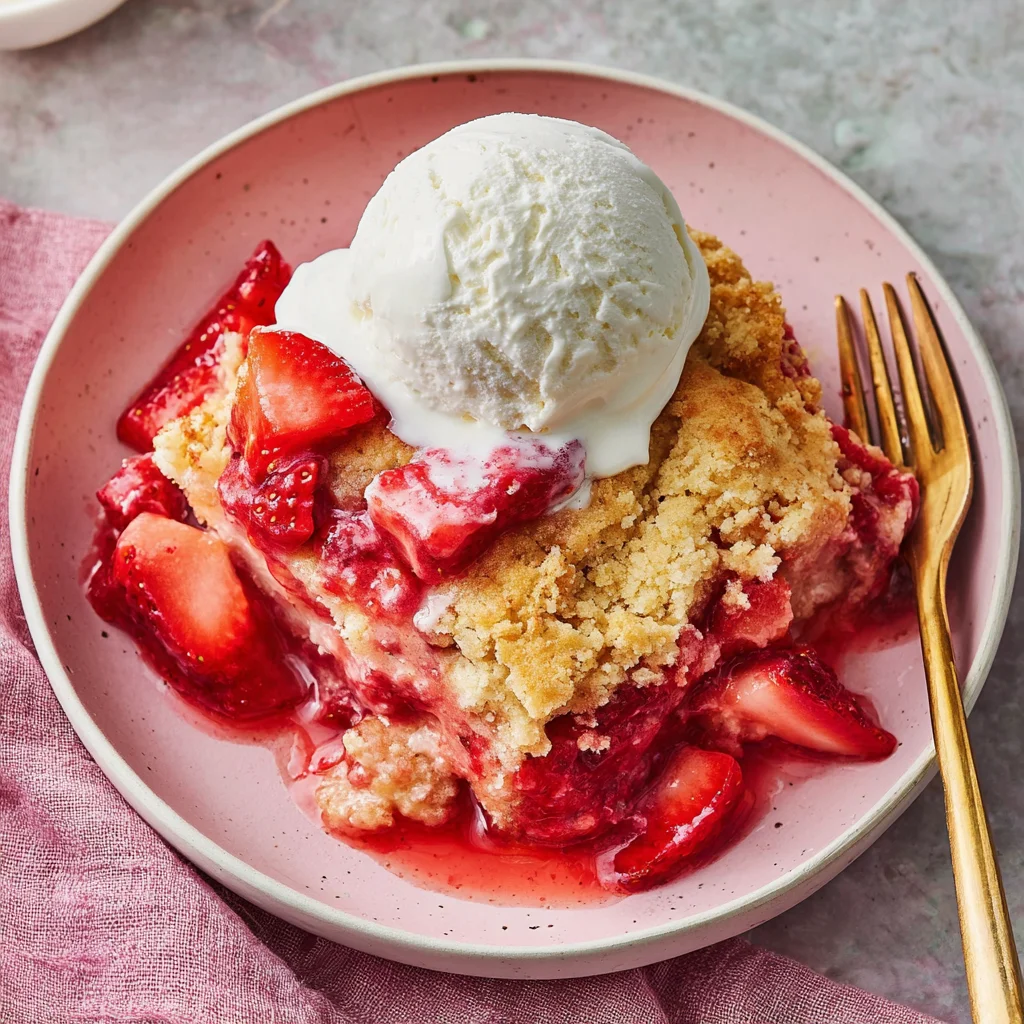 strawberry cheesecake dump cake