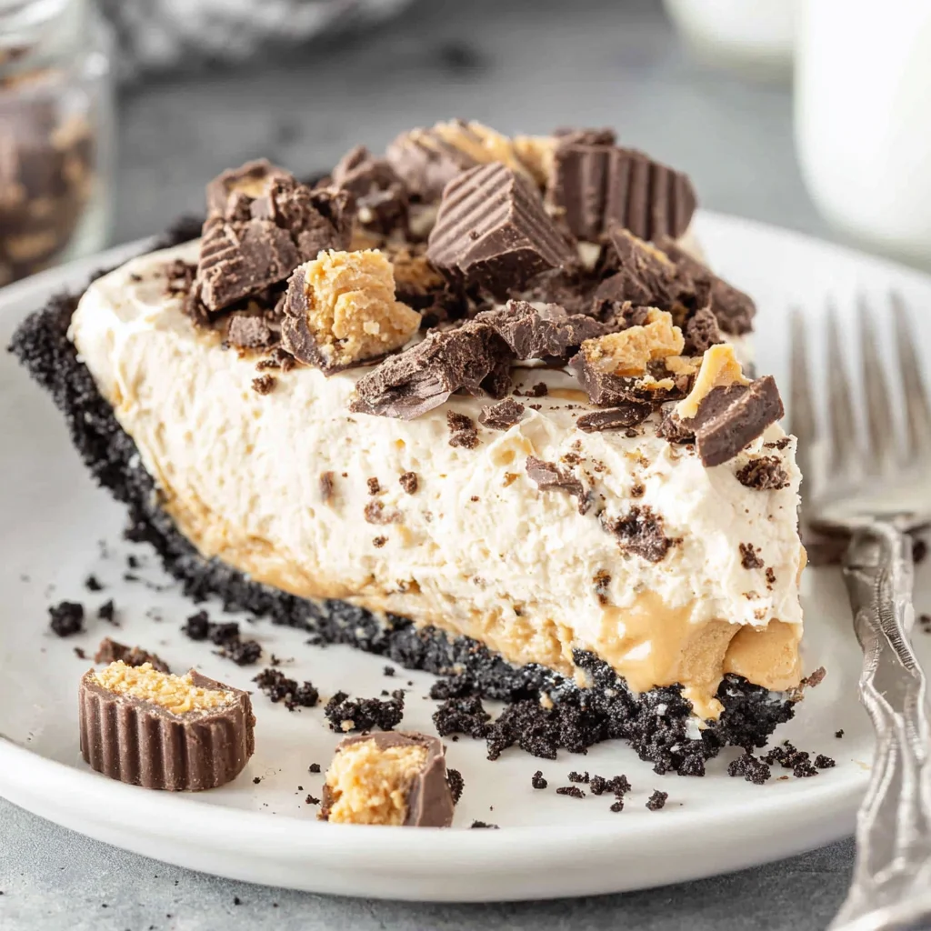 6-Ingredient Peanut Butter Pie with Easy Oreo Crust
