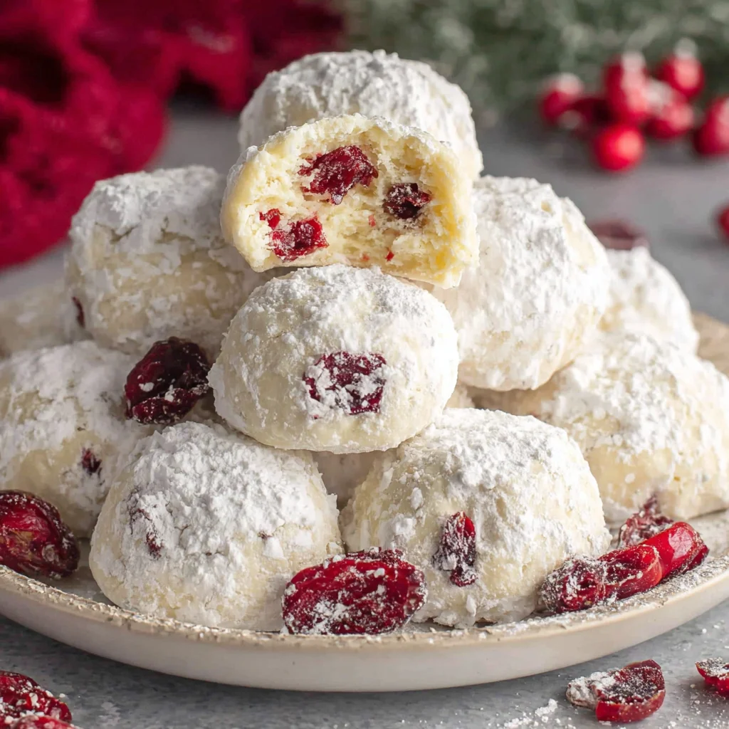 Cherry Snowball Cookies: A Festive Delight