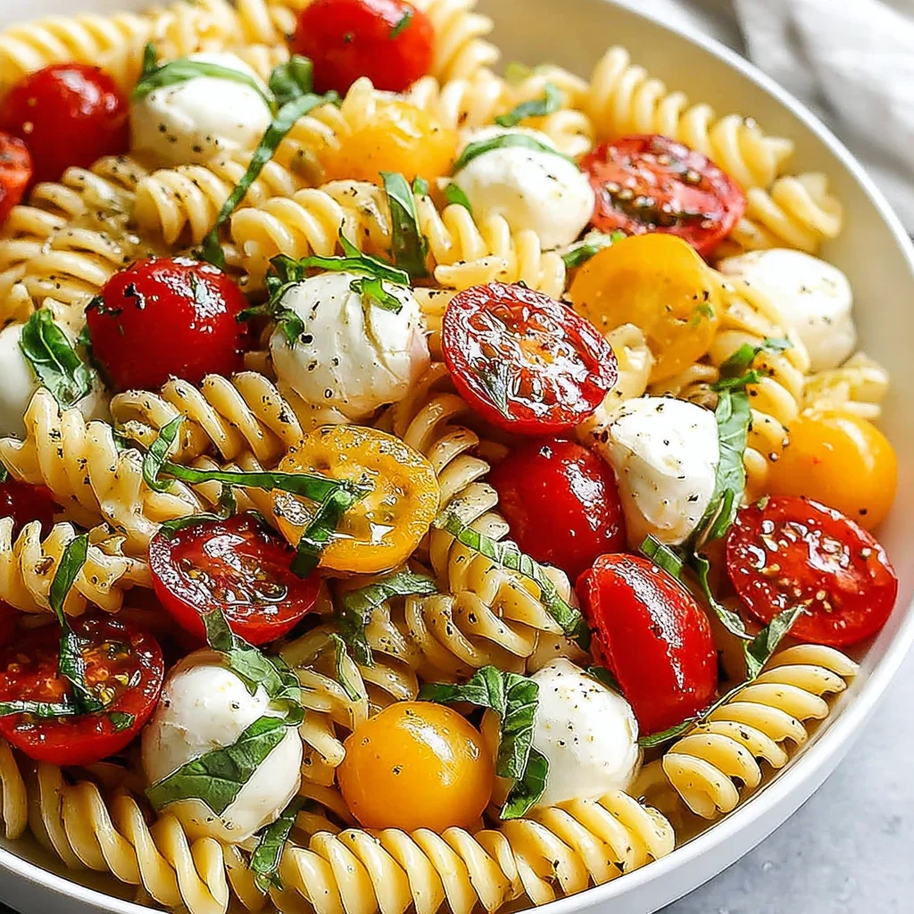 Creamy Caprese Pasta Salad: A Summertime Delight
