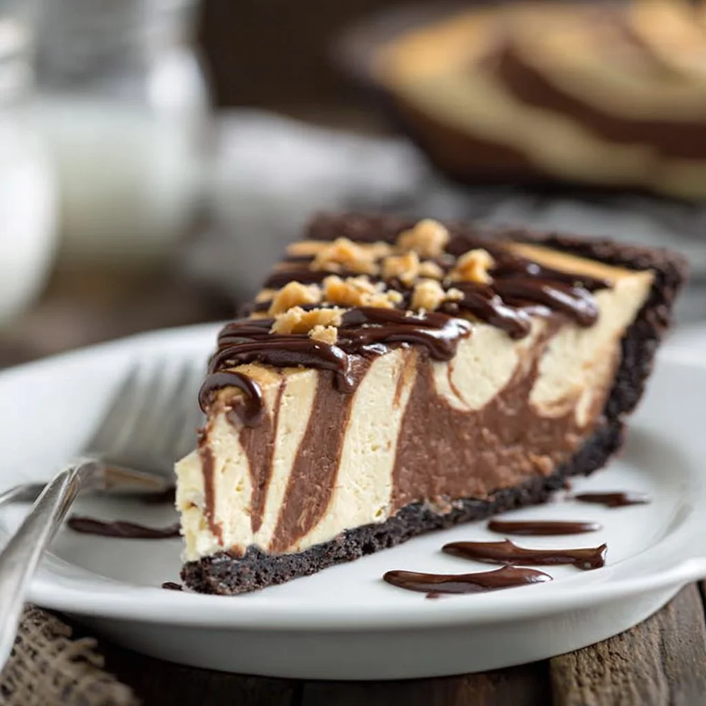 Decadent Chocolate Peanut Butter Swirl Pie