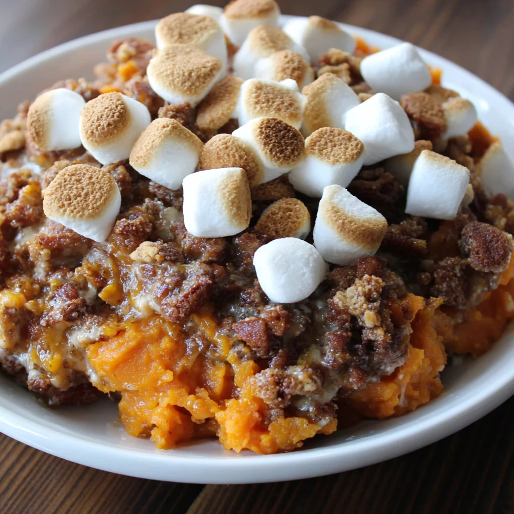 Easy Crock Pot Sweet Potato Casserole
