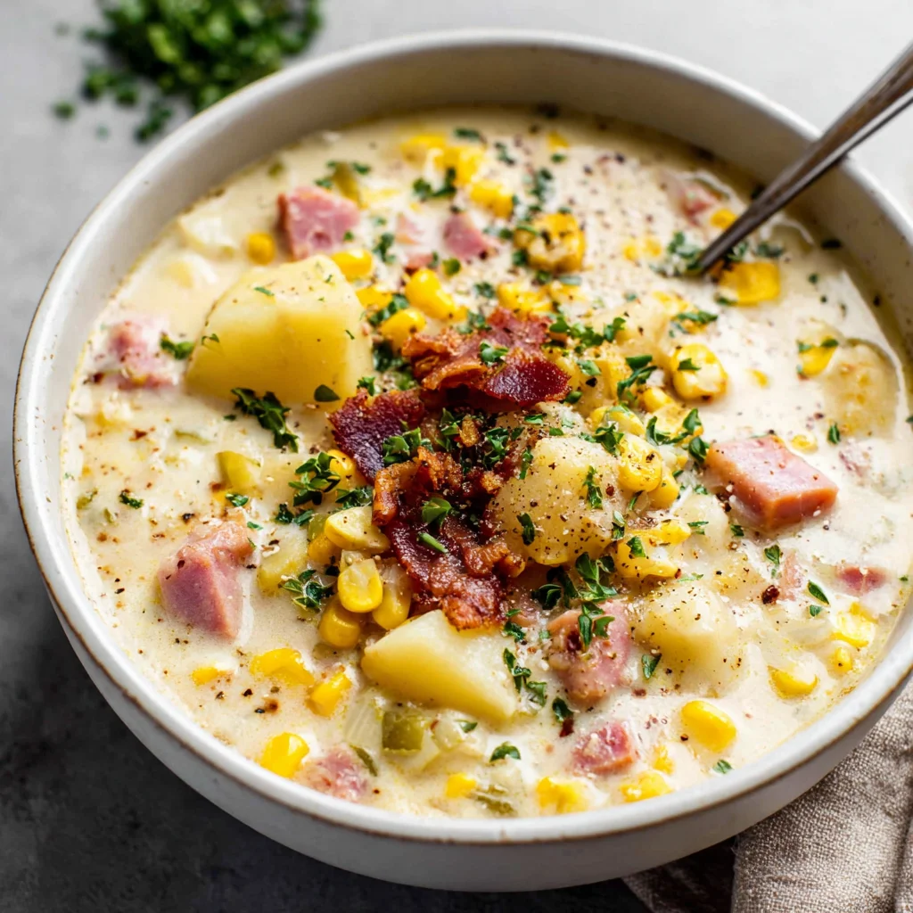 Easy Ham and Corn Chowder