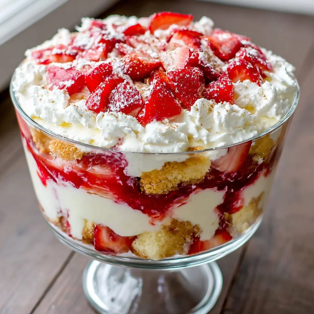 The Ultimate, Easy No-Bake Strawberry Cheesecake Trifle Recipe