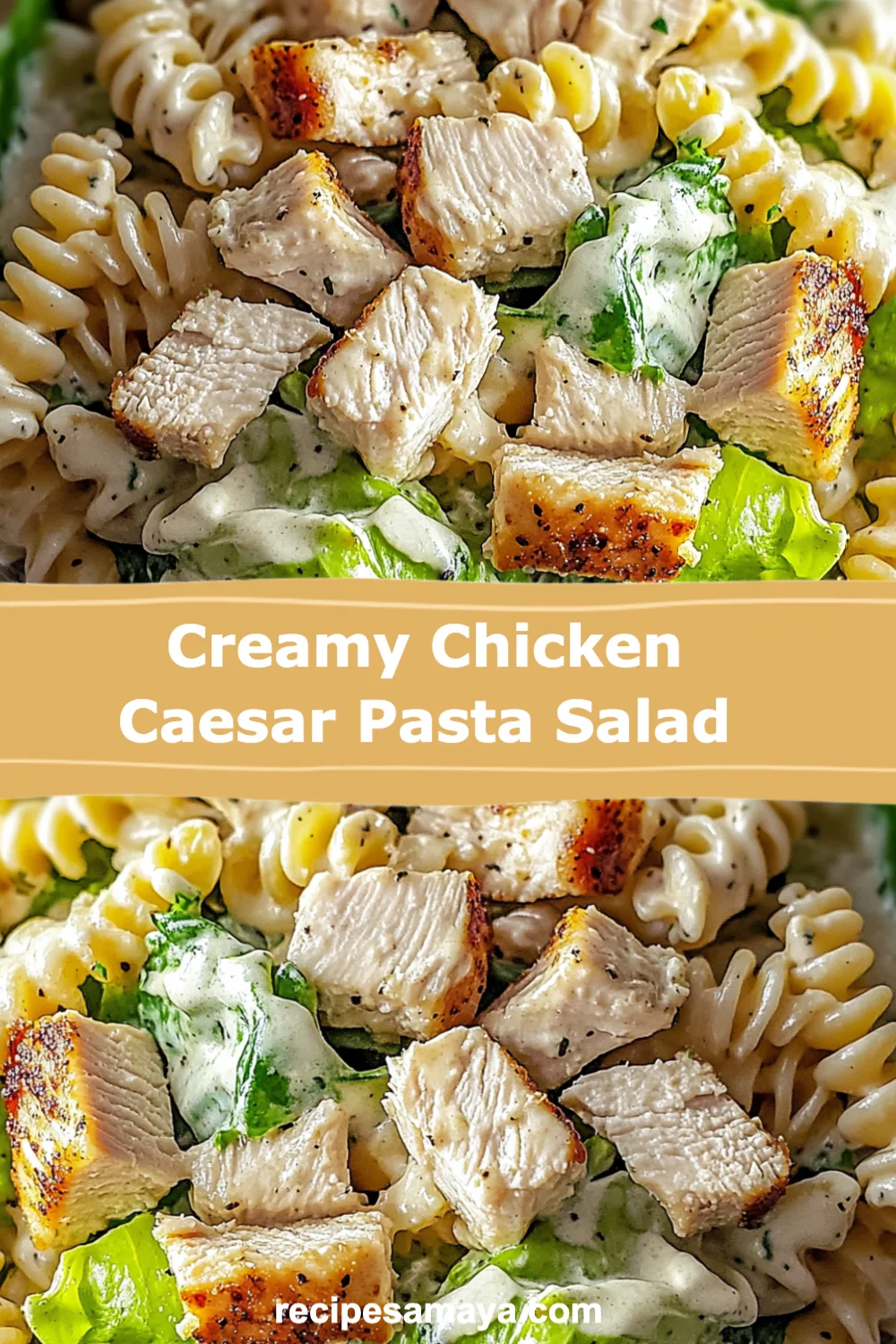 Creamy Chicken Caesar Pasta Salad