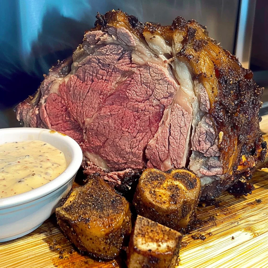 Rib Roast Recipe with Creamy Horseradish Sauce