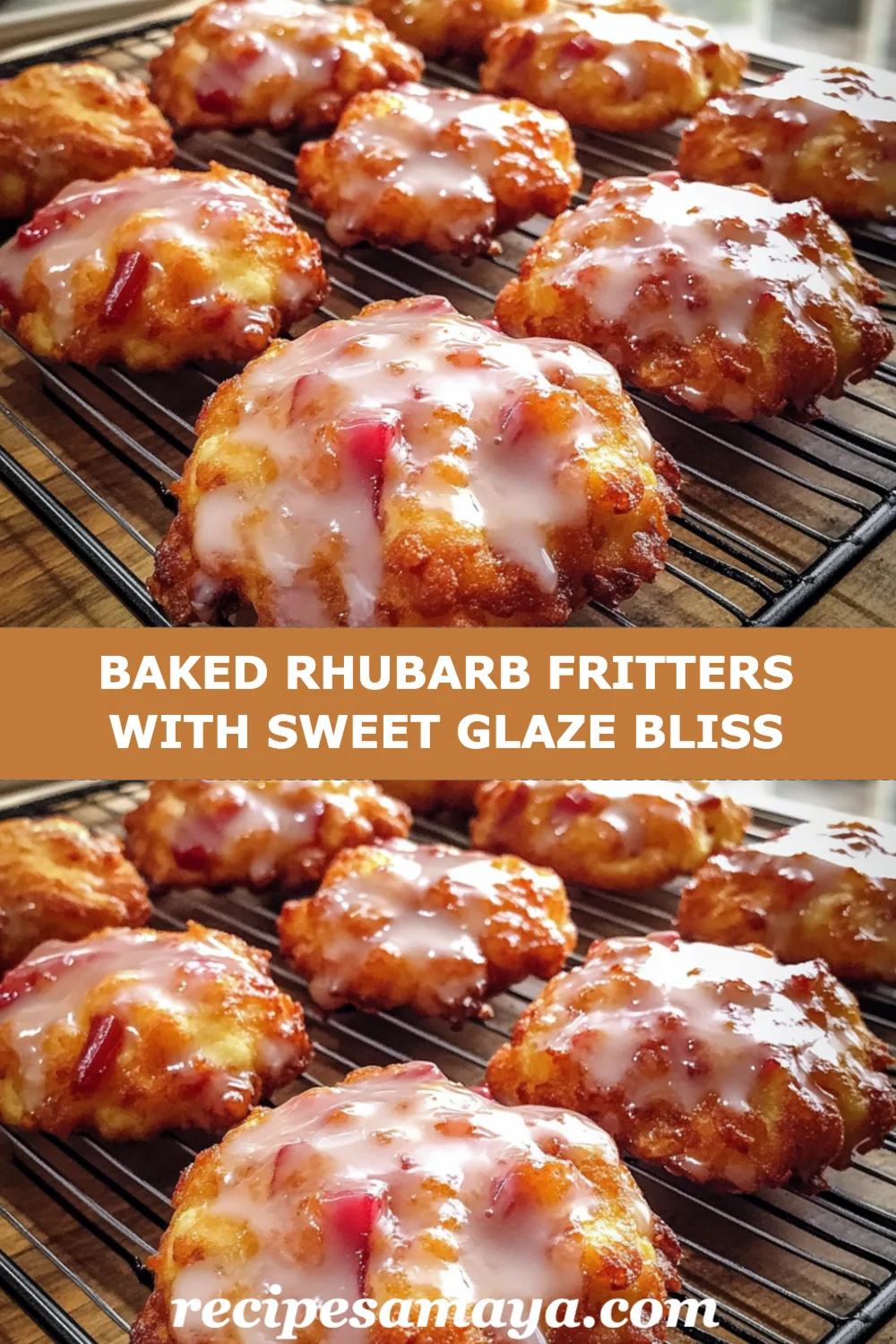 Delightful Baked Rhubarb Fritters with Sweet Glaze Bliss You Need to Try!