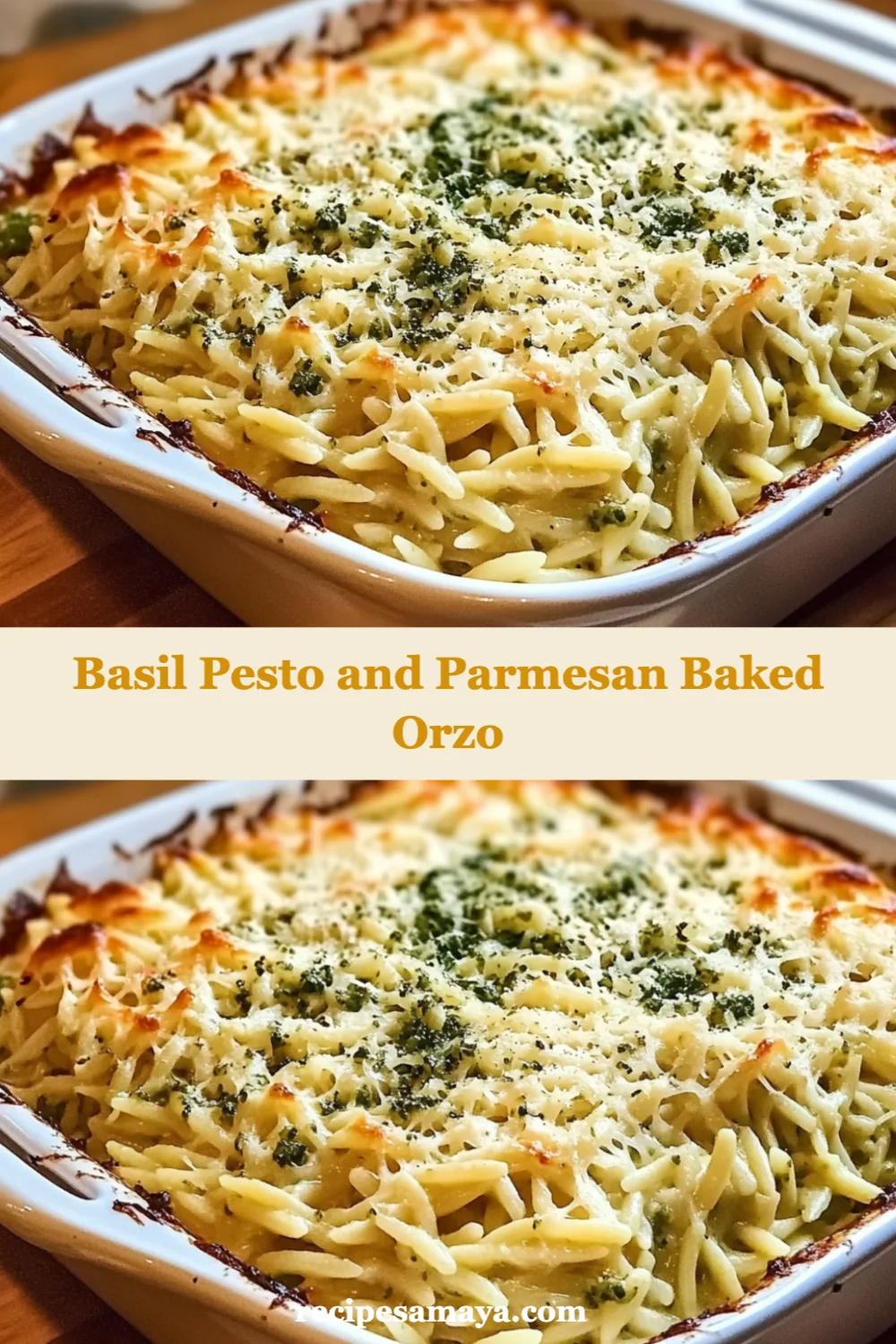 Basil Pesto and Parmesan Baked Orzo: A Quick and Delicious Comfort Food Recipe!