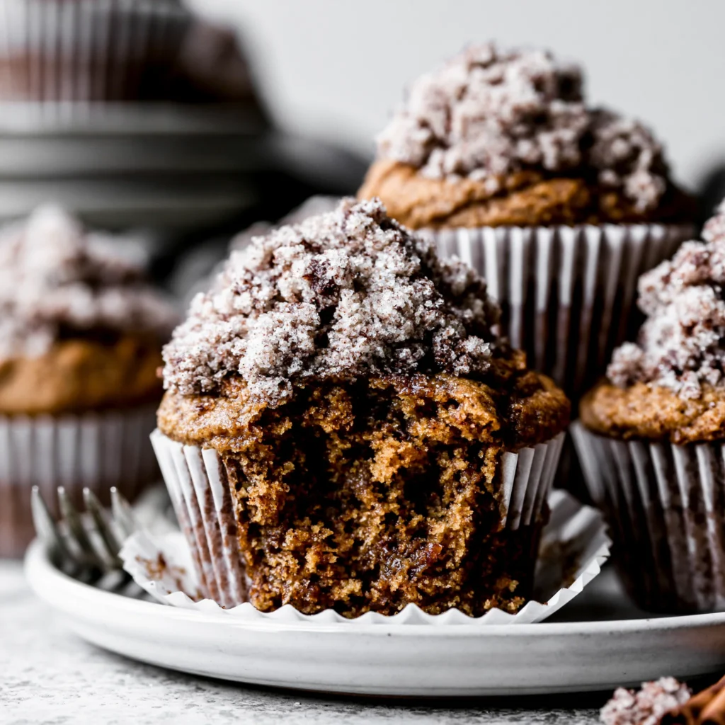 Cinnamon Streusel Gingerbread Muffins Recipe