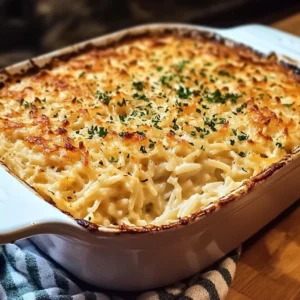 Creamy Garlic Parmesan Baked Orzo Recipe