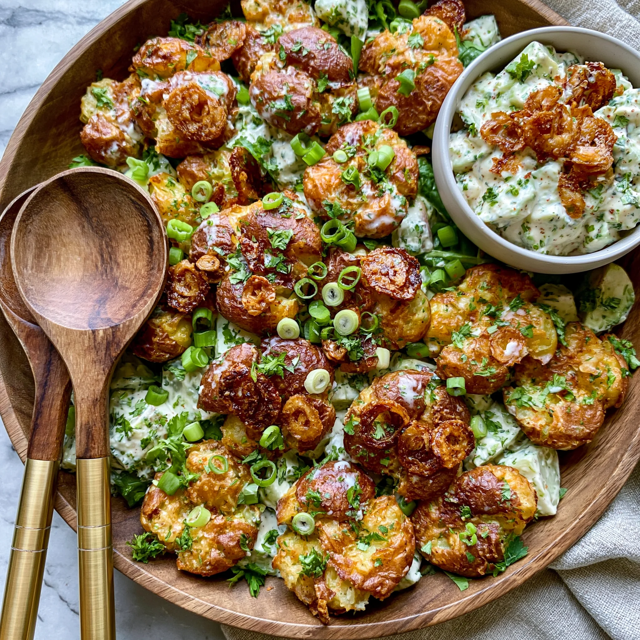 Crispy Smashed Potato Salad Recipe (Perfect for Summer!)