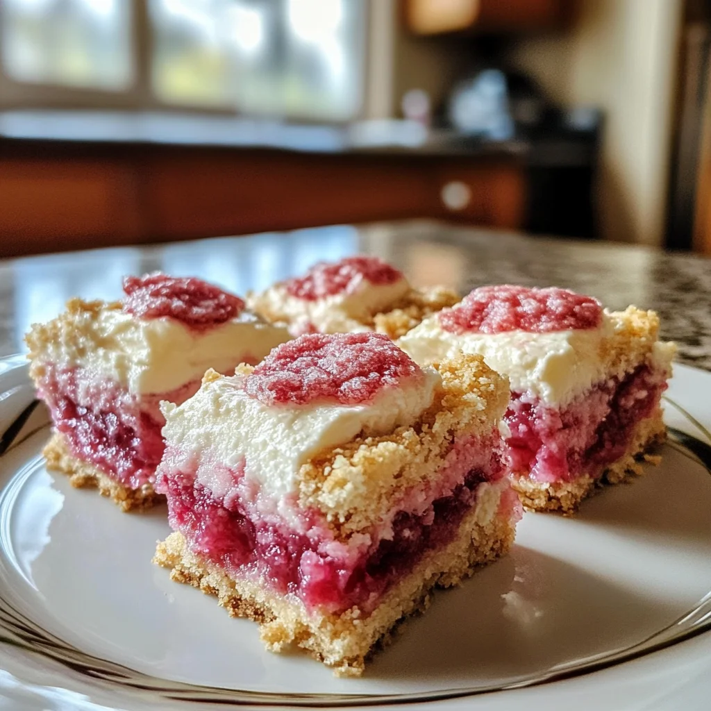 Delicious Rhubarb Bars with Cream Cheese Recipe