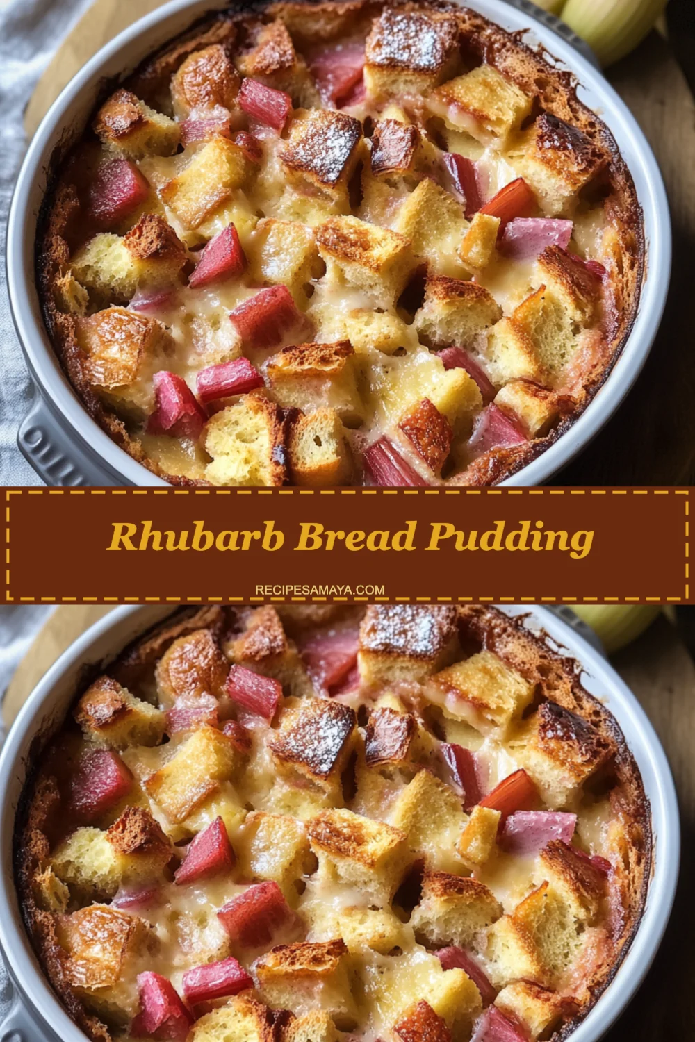 Delicious Rhubarb Bread Pudding Recipe: A Sweet and Tart Twist on a Classic Dessert!
