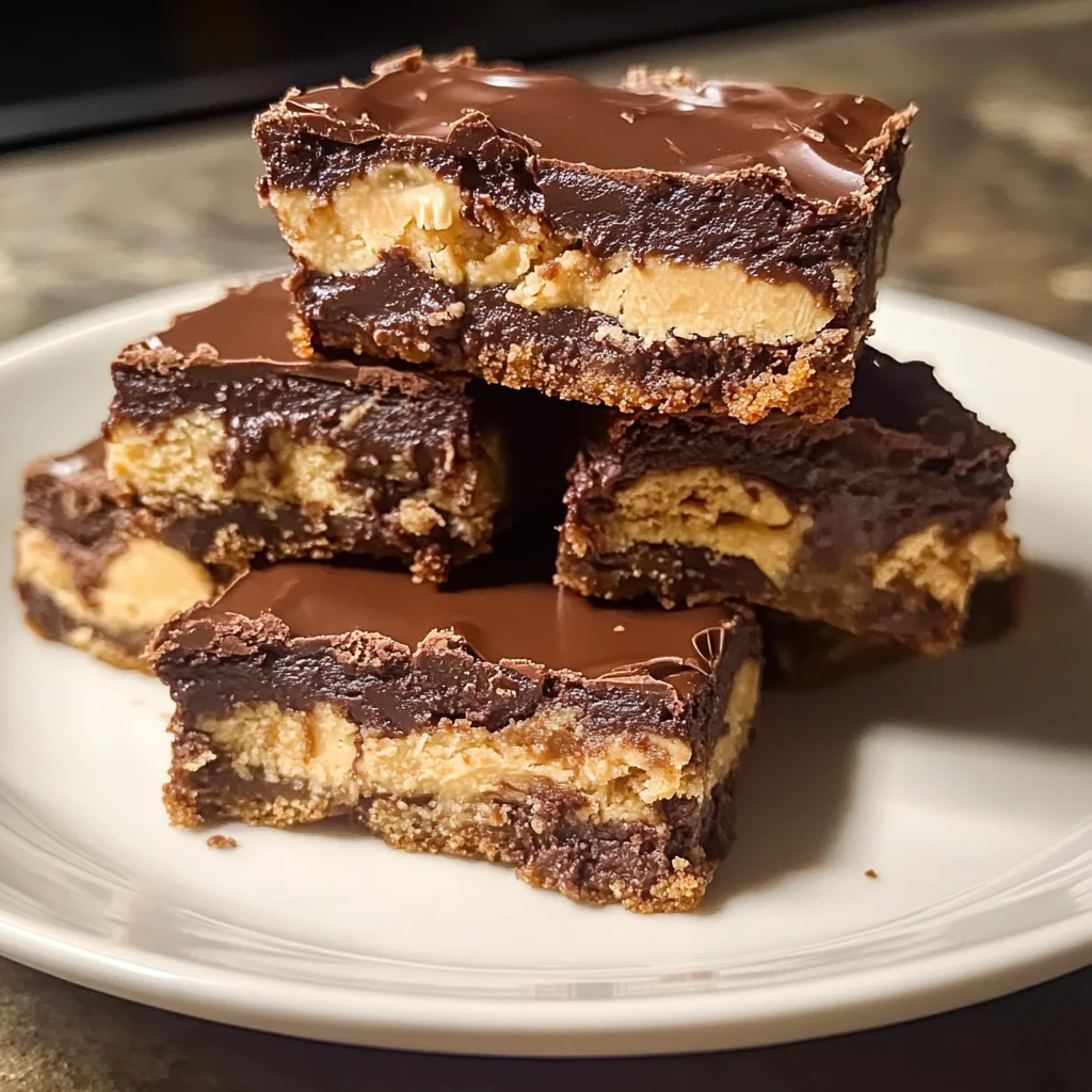 Double Chocolate Buckeye Blondies Recipe