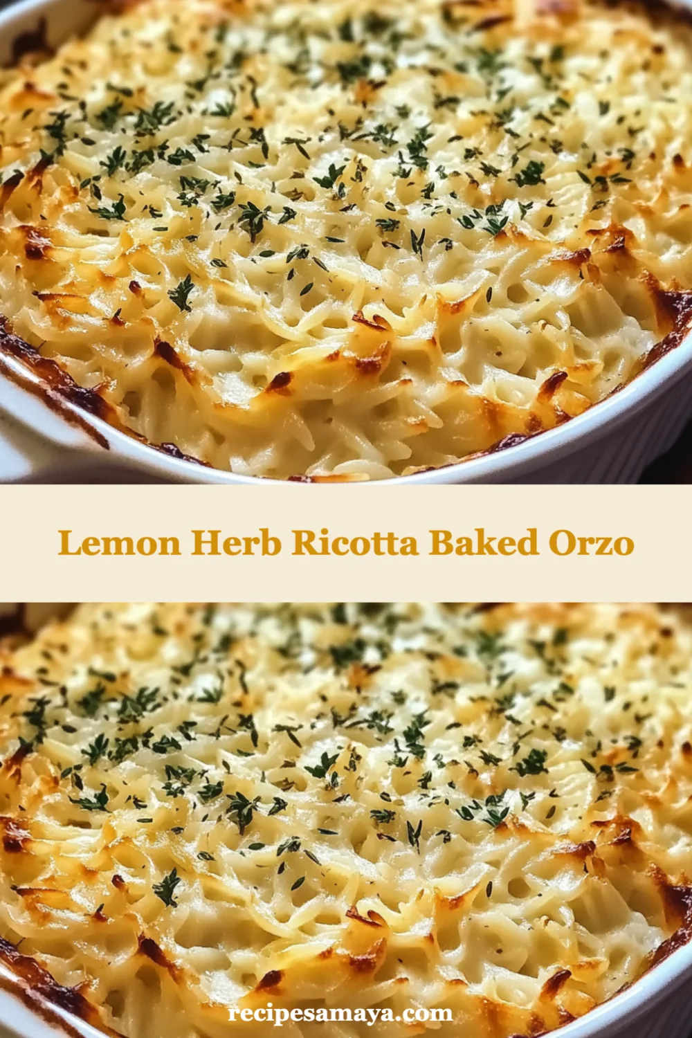 Lemon Herb Ricotta Baked Orzo: A Creamy, Zesty Delight for Any Meal!