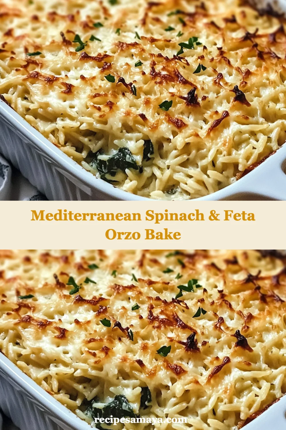 Delicious Mediterranean Spinach & Feta Orzo Bake Recipe Everyone Will Love!