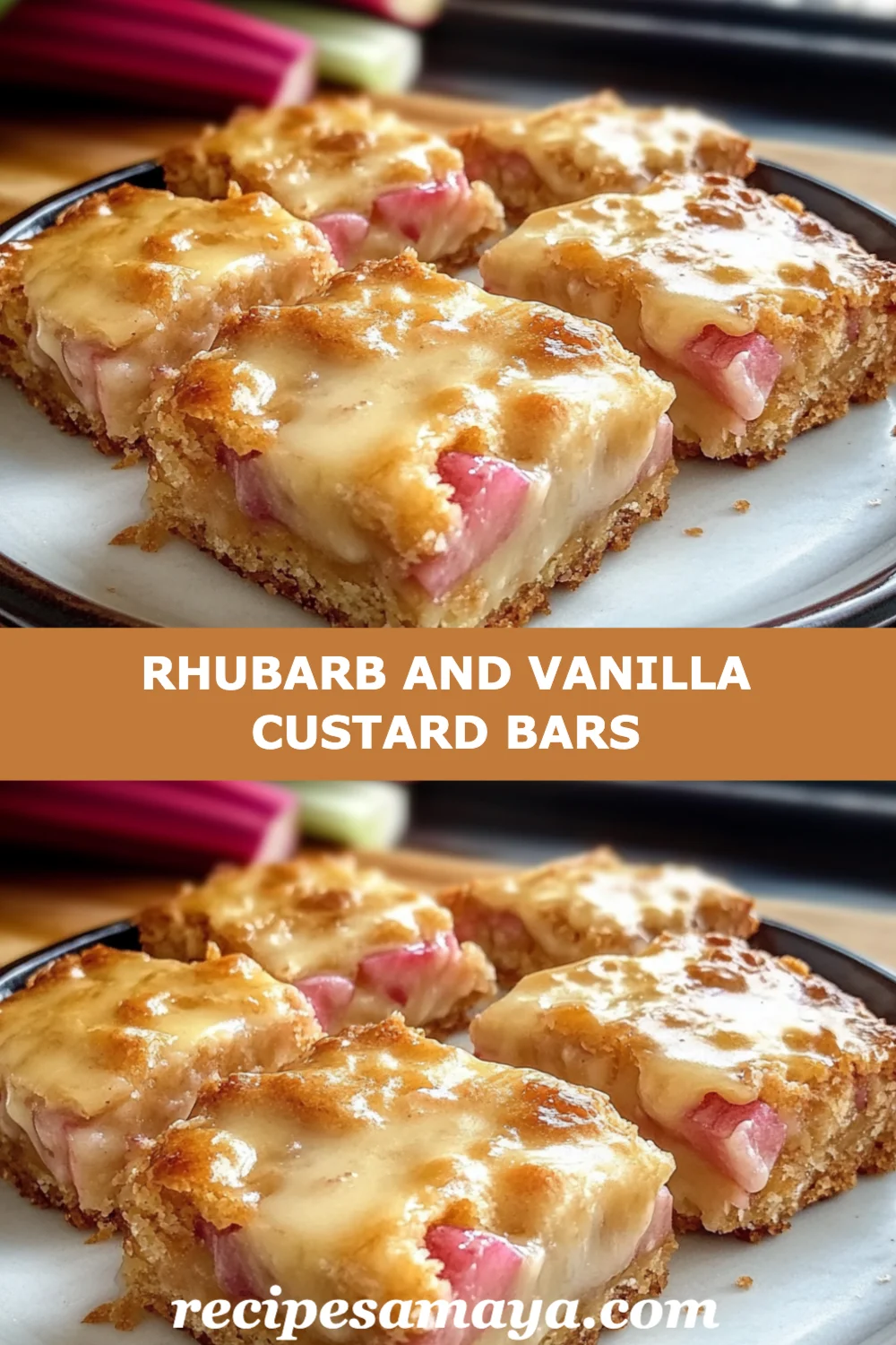 Delightful Rhubarb and Vanilla Custard Bars: A Sweet Summer Treat You Can't Resist!