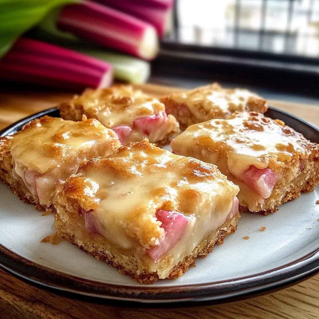 Rhubarb and Vanilla Custard Bars Recipe