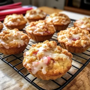 Rhubarb Muffins with Streusel Topping Recipe