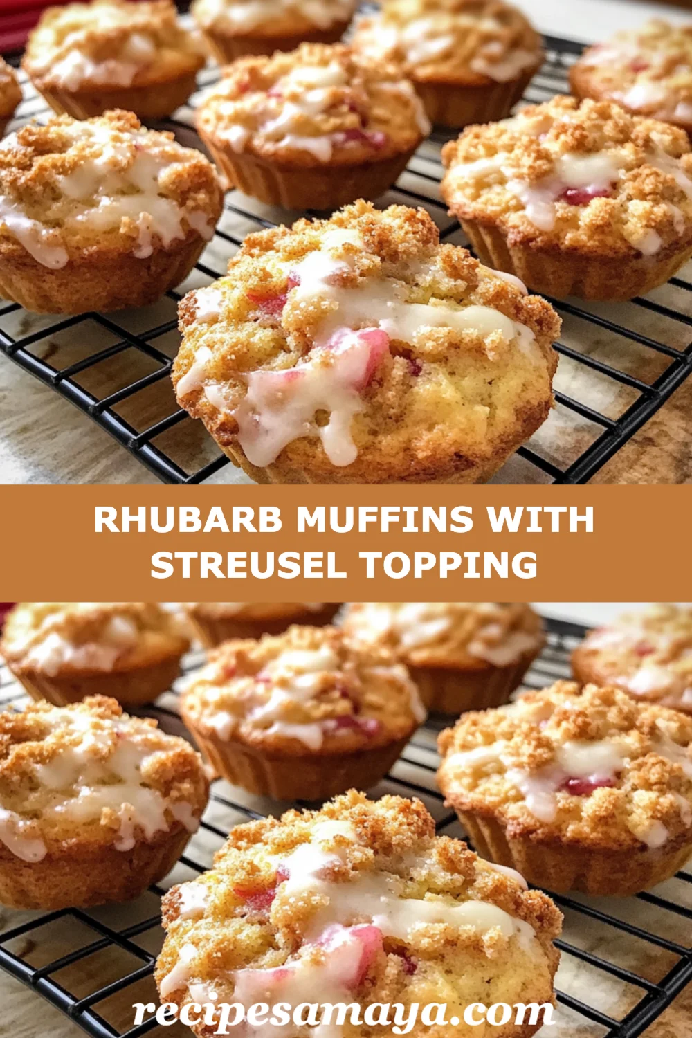 Delicious Rhubarb Muffins with Streusel Topping for a Perfect Sweet and Tart Treat!