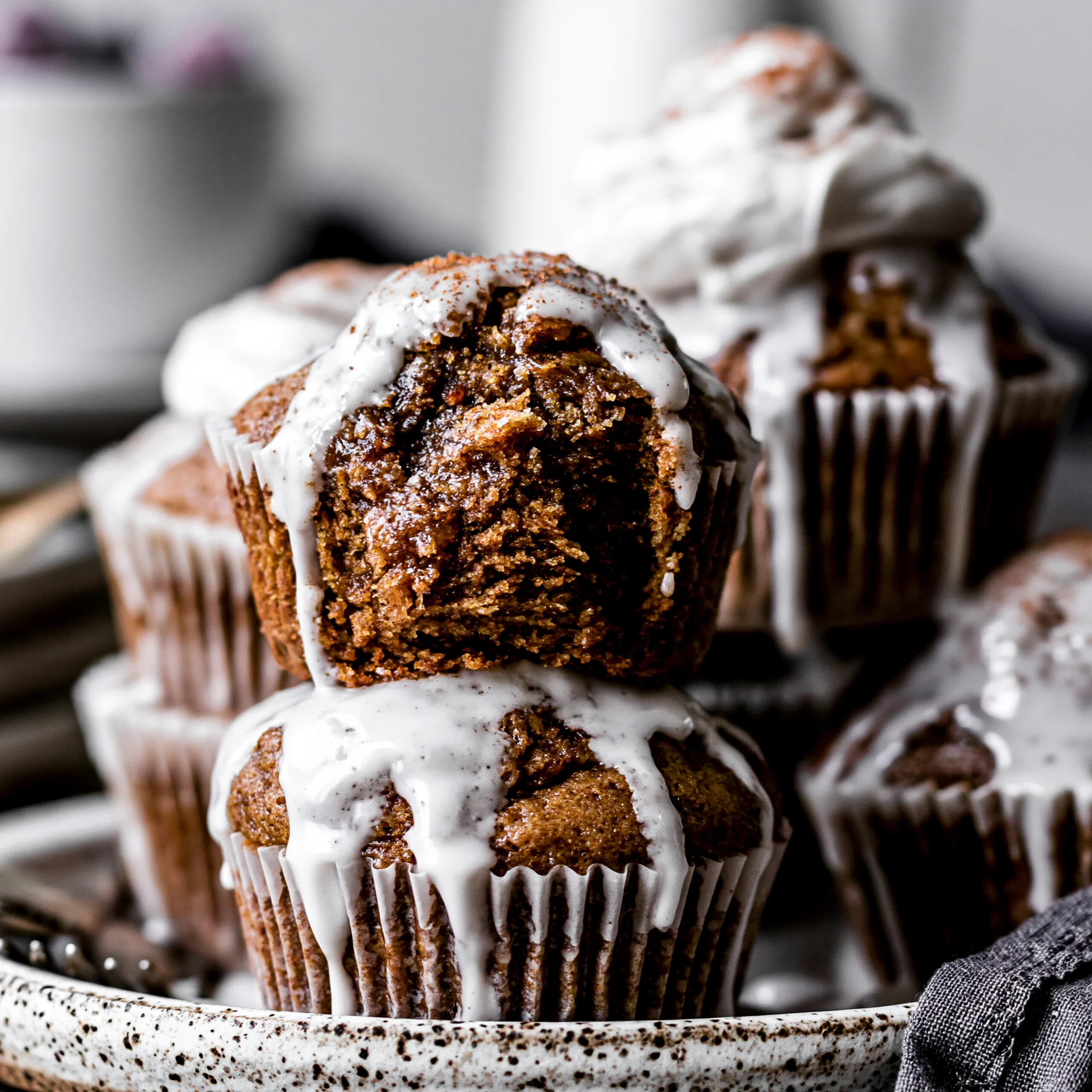 Spiced Gingerbread Muffins with Glaze Recipe