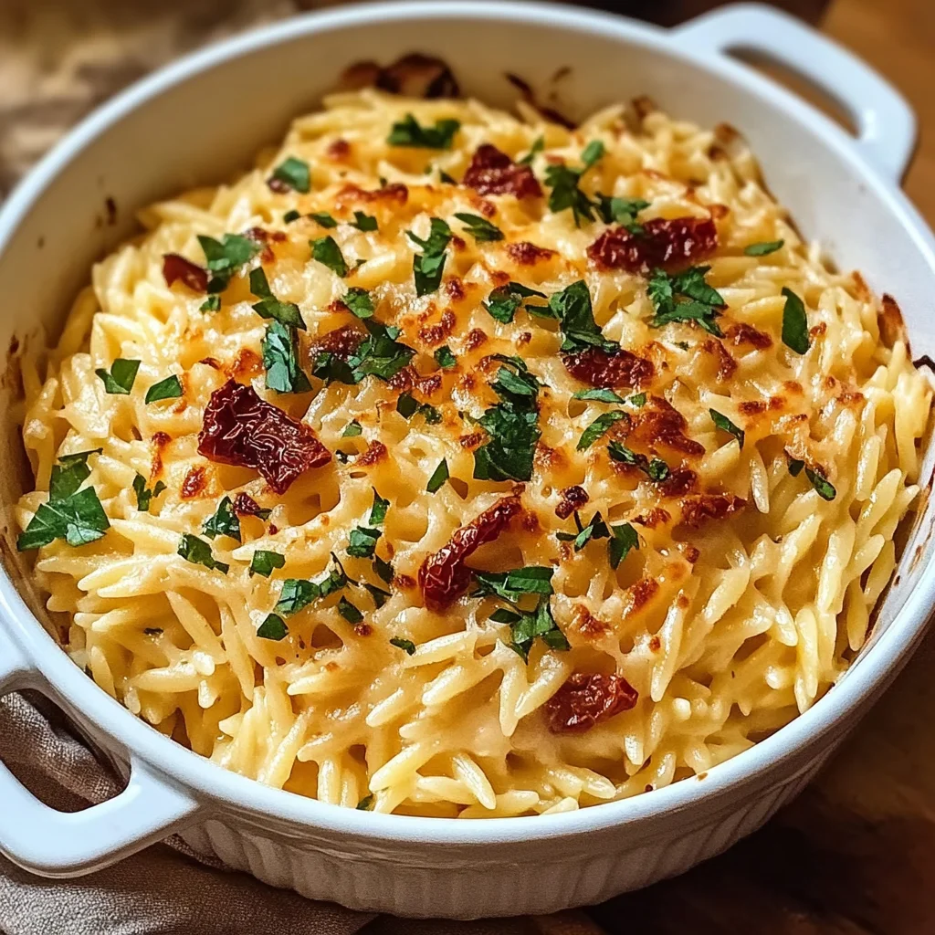 Spicy Sun-Dried Tomato Mozzarella Orzo Recipe