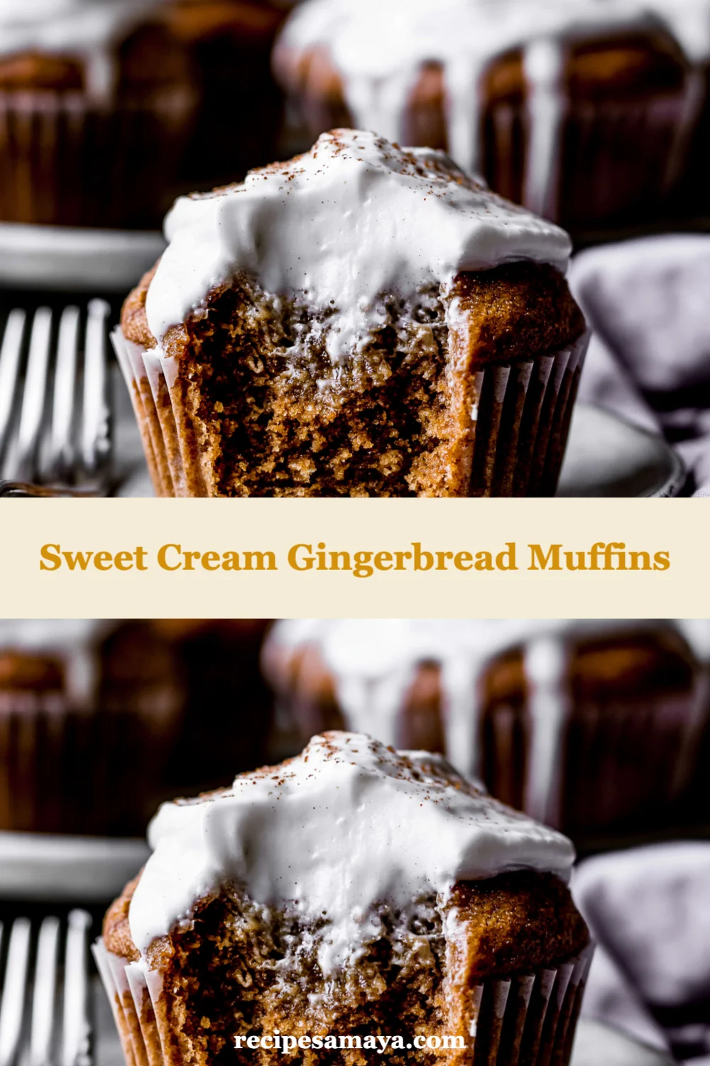 Irresistible Sweet Cream Gingerbread Muffins Recipe to Warm Your Winter Mornings!