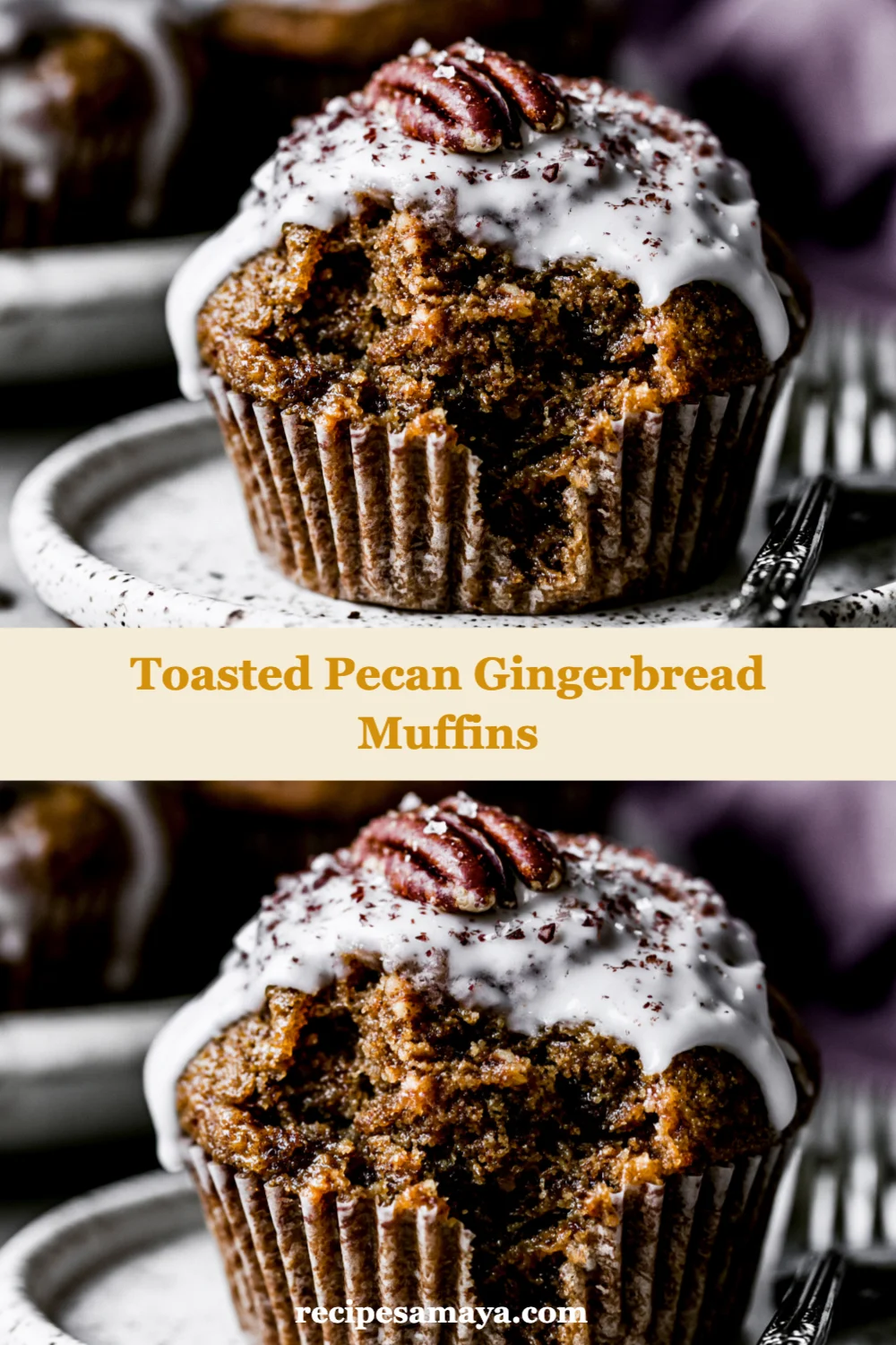 Delight in Toasted Pecan Gingerbread Muffins - The Perfect Fall Treat!